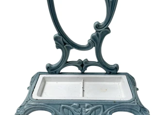 Art Nouveau Enameled Iron Umbrella Stand, 1900s